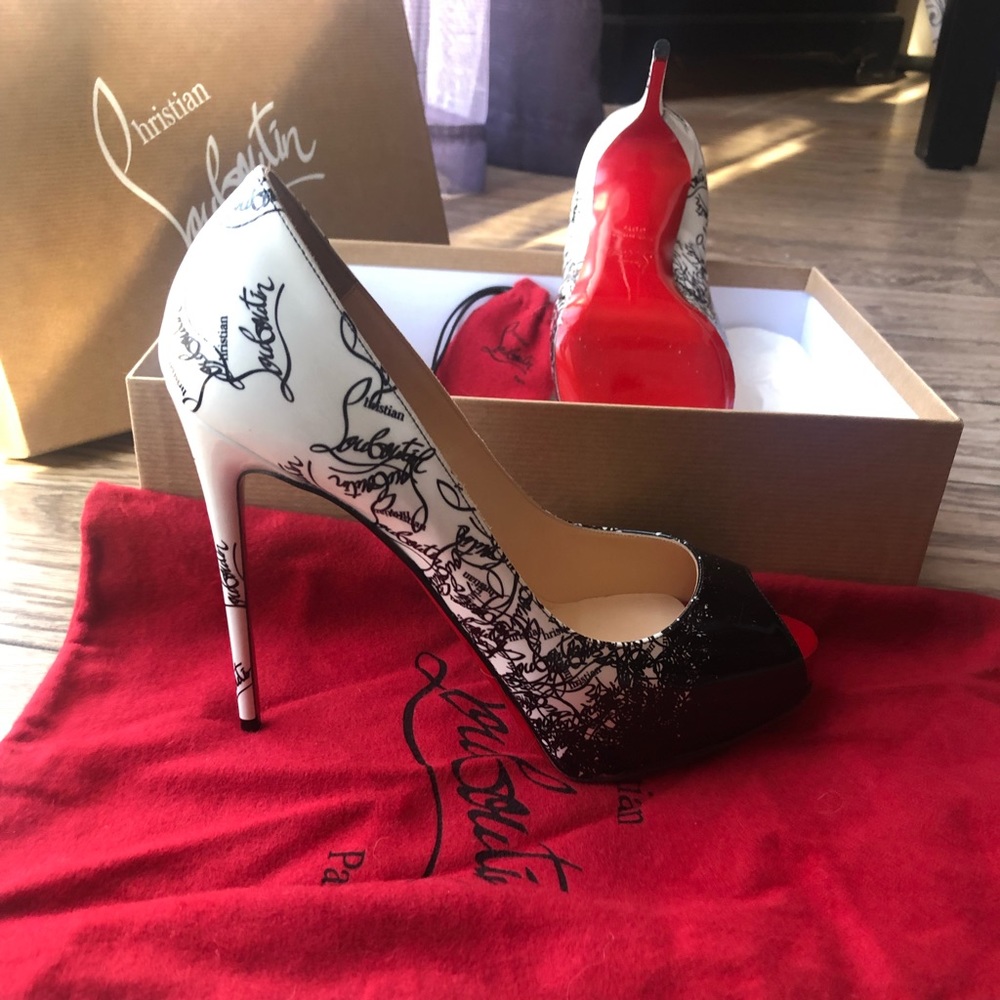 Christian Louboutin Very Prive 120 Black/Snow